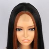 Unique Bargains Women's Medium Long Straight Hair Lace Front Wigs with Wig Cap 14" 1PC - 4 of 4
