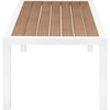 Meridian Furniture,Nizuc Wood Look Accent Paneling Outdoor Patio Aluminum Coffee Table - 3 of 4