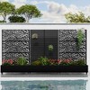 Wooakway 142"W × 72"H Black Rectangle Metal Planter Box with Trellis Raised Garden Bed with Arbor Privacy Screen with Wheels - 2 of 4