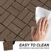 Syemin Carpet Tiles Wood Plastic Composite Deck Tiles Set of 20PCS, Interlocking Decking Tiles, Waterproof, Indoor Outdoor, Gray, 11.8"*11.8"*0.79" - 4 of 4