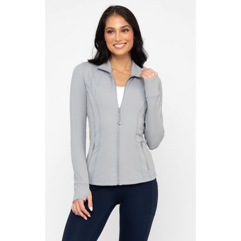 90 Degree By Reflex Missy Full-zip Long Sleeve Jacket - Dark Navy - Medium  : Target