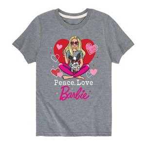 Boys' - Barbie - Peace Love Barbie Short Sleeve Graphic T-Shirt - 1 of 4