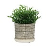 Sagebrook Home Set of Two 6"H/8"H Ceramic Abstract Tiled Design Planters for Living - 4 of 4