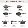 Captiva Designs 12 Pieces Nonstick Granite Cookware Set with Heat-Resistant Bakelite Handle - 2 of 4