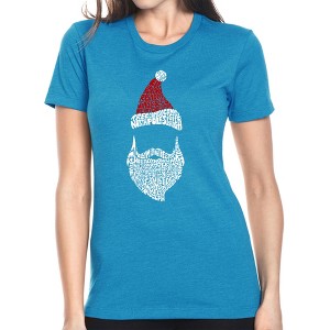 LA Pop Art Women's Premium Blend Word Art T-shirt - Santa Claus - 1 of 4
