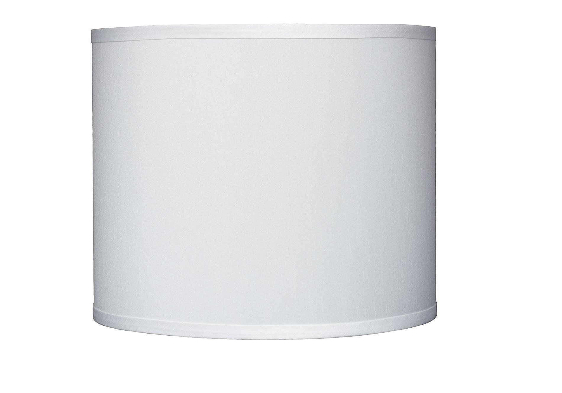 Faux Silk Drum Lampshade, 12-inch By 12-inch By 10-inch, Spider Fitter