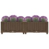 vidaXL Raised Bed Light Grey Polypropylene Medium Planters - Brown 31.5" x 15.7" x 9.1" - 3 of 4