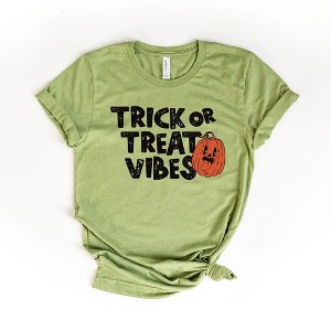 Simply Sage Market Women's Trick Or Treat Vibes Pumpkin Short Sleeve Graphic Tee - 1 of 4