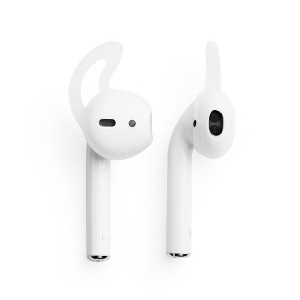 Insten Ear Hooks Compatible with AirPods 1 & 2 - Silicone Sports Skin Cover Case, Clear - 1 of 4