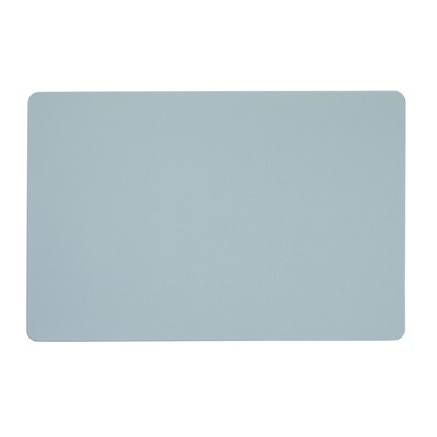 Set of 6 Light Blue Faux Leather Placemats