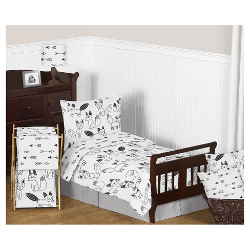 Black White Fox Bedding Set Toddler Sweet Jojo Designs Target