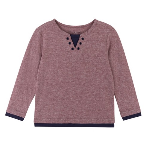 Boys Long Sleeve Jersey Tee | 3-6M / Red