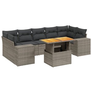 vidaXL Garden Sofa Set Grey - 1 of 4