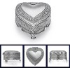 Vintage Heart Shape Jewelry Box - Antique Ring/Earrings/Necklace Storage, Trinket Keepsake - 2 of 4