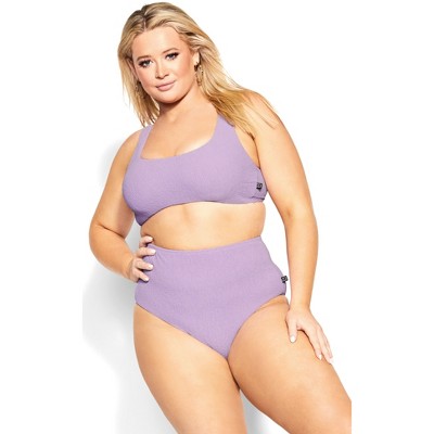 CCX | Women's Plus Size Izzy Underwire Bikini Top - violet - 12 Plus