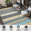 Waterproof Outdoor Rugs Modern Geometric Reversible Mat, UV-Resistant Plastic Straw Rug for RV Porch Deck Balcony Beach - 2 of 4