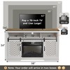 Heynemo Fireplace TV Stand for 65''+, Farmhouse Entertainment Center with 23" Electric Fireplace with Remote and Sliding Bar Door - 3 of 4