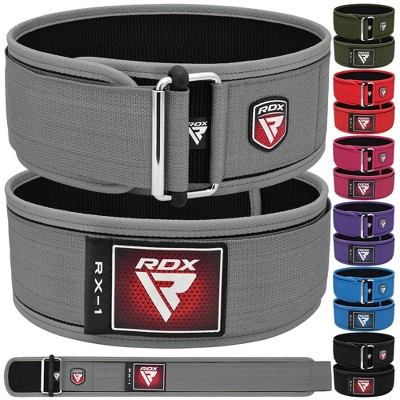 RDX Sports Weight Lifting Belt 4 Adjustable Back Lumbar Support Bodybuilding, Powerlifting Functional Strength Training Exercise Fitness Workout