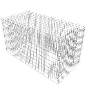 vidaXL Gabion Raised Bed, Large Size Galvanized Steel Silver Planter - Durable and Stable Garden/Patio Flower Bed with High Load Capacity - 1 of 4