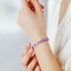 EVERLY JEWELRY | Sterling Silver 45 CT TGW Amethyst Bracelet, 7.25-inch - 3 of 4