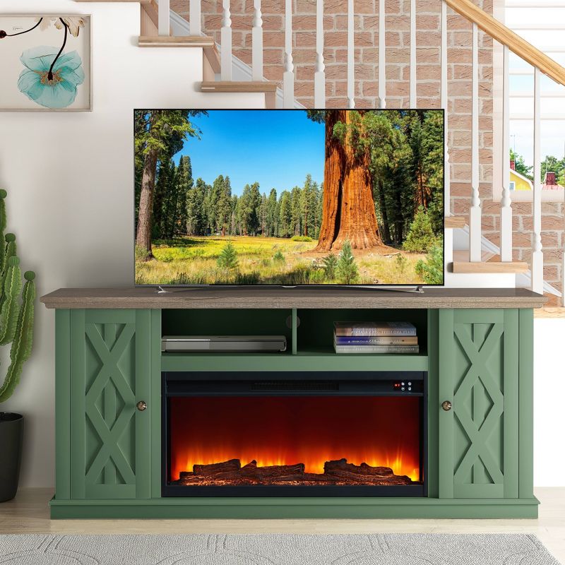 68" Freestanding Electric Fireplace TV Stand for TVs up To 78" - Festivo, 4 of 9