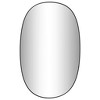 Aghana Digitals Oblong Black Matte Synthetic Glass Wall Mirror, 27.6x17.7in - Modern Minimalist - 2 of 4