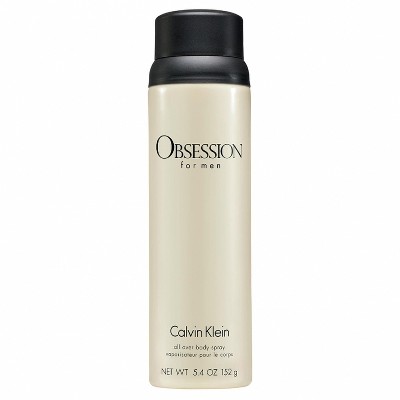 CK Obsession All Over Body Spray for Men 5.4 oz – Woody Spicy Deodorant with Bergamot, Lavender, Musk & Sandalwood Refreshing Masculine Everyday Scent