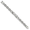 Black Bow Jewelry Men's Stainless Steel and Cubic Zirconia DAD I.D. Bracelet, 8.5 Inch - 2 of 4