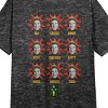 Elf Buddy Facial Expressions Crew Neck Short Sleeve Black Heather Women's Night Shirt - 2 of 2