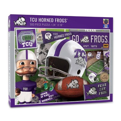 NCAA TCU Horned Frogs Throwback Puzzle 500pc