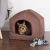 Pet Adobe Cozy Cottage House-Shaped Pet Bed - 19" x 18.5", Brown - 2 of 4