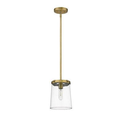 Callista 7.5'' Polished Nickel Mini Pendant with Clear Glass