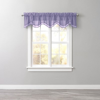 BrylaneHome BH Studio Sheer Voile Layered Valance