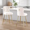 FONTOI Accent Chairs, High Footstool Design with Soft Seat Cushions and Backrests, Functional for Small Living Spaces, 2PCS, White, 17.7"*17.5"*39.4" - 3 of 4
