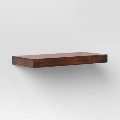 10" x 4.5" Wood Wall Shelf Walnut - Threshold™