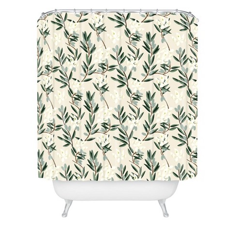 Olive Bloom Shower Curtain Green Deny Designs Target