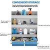GustoWave Wall-Mounted 3-Tier Organizer Cabinet, Flip Up Work Tray with Paper Towel Rack, Trailer Door Cabinet Organizer for Garage - 3 of 4