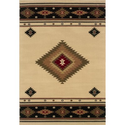 Oriental Weavers Hudson 1'10" x 7'6" Machine Woven Runner Rug in Beige