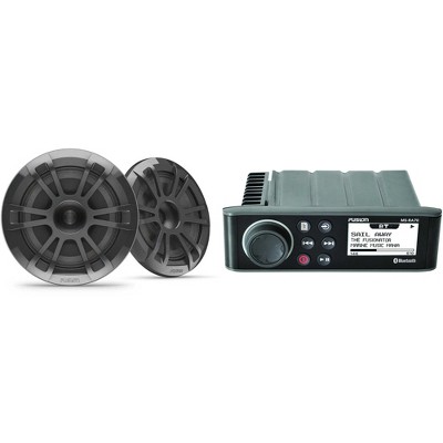 Fusion MS-RA70 Marine System w/ Bluetooth + 1 Pair EL-F653SPG Marine Coax, Gray