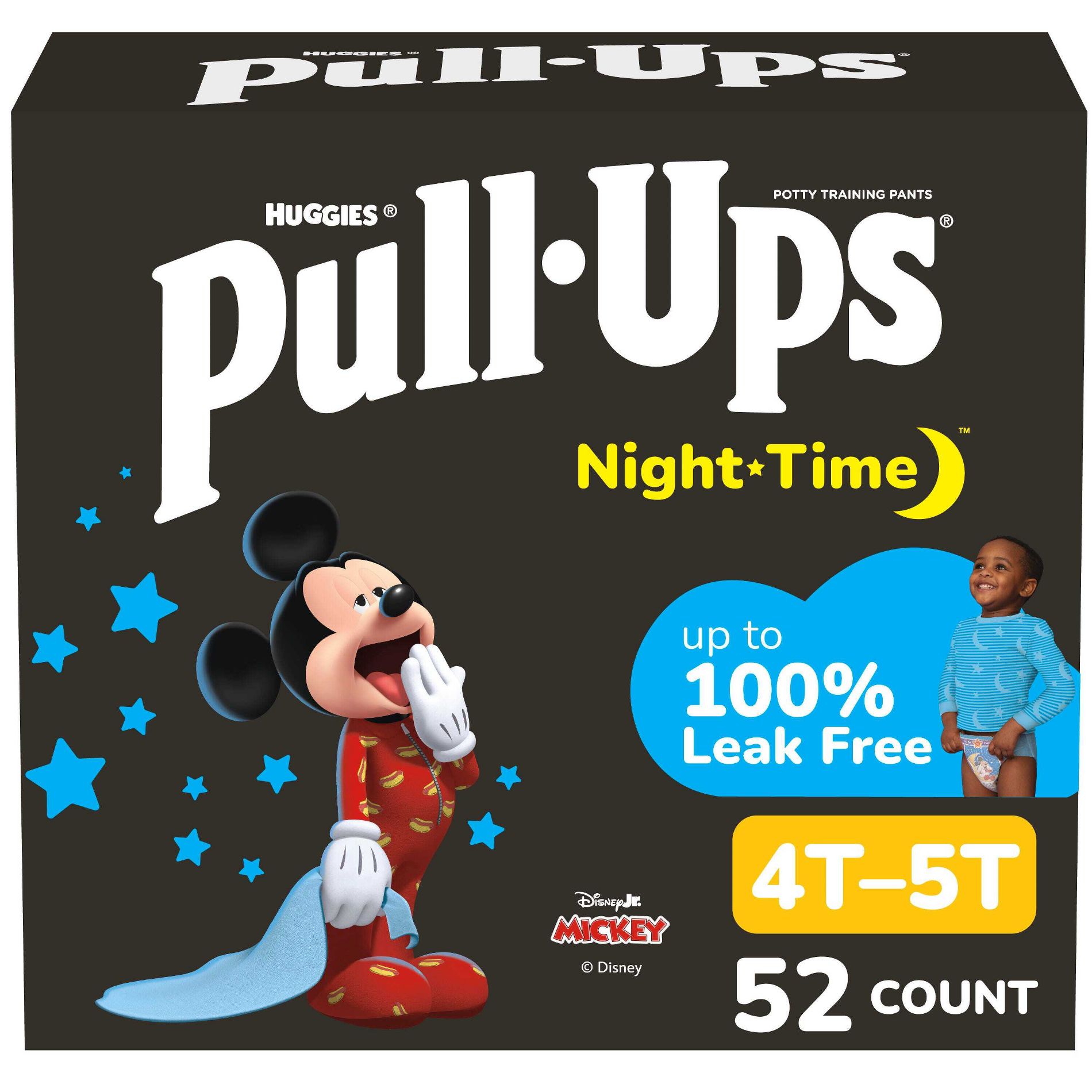 Pull-Ups Boys' Night-Time Potty Training Pants - 4T-5T - 52ct: No Fragrance Added, Paraben-Free, Sulfate-Free, Non-Toxic
