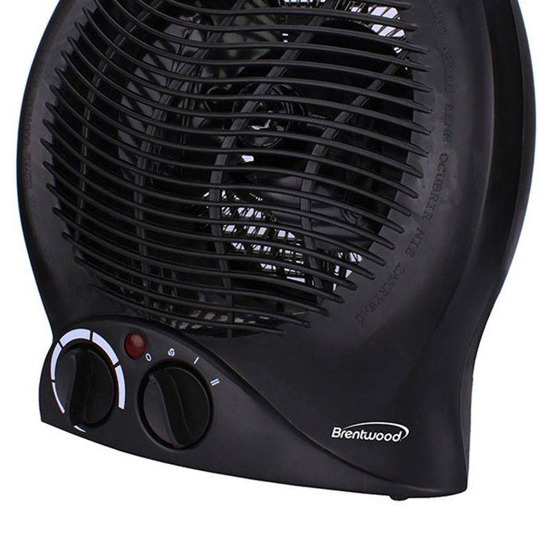 Brentwood 1500 watt 2 in 1 Fan Heater in Black, 2 of 3