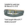 INSPIRE CHIC Women PU Leather Belts Bronze Metal Pin Buckle Thin Waist Belts for Jeans Dress - 3 of 4