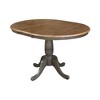 36" Kyle Round Top Table with Leaf Tan/Washed Coal - International Concepts - 4 of 4