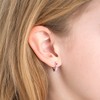 Girls' Heart Cascade Huggie Hoop Sterling Silver Earrings - In Season Jewelry - 3 of 4