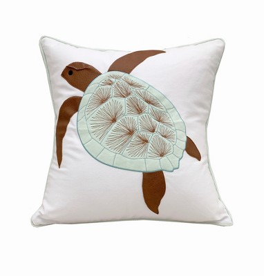 RightSide Designs Sea Turtle Velvet Indoor Cotton Throw Pillow