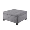 Sapphtopaz Modern Storage Ottoman Square Upholstered Ottoman with Storage Footstool with Button-Tufted Stool for Living Room, Bedroom, Entryway - 4 of 4