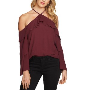 1.STATE Womens Cold Shoulder Knit Blouse - 1 of 1