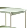 Kumasinova Artistic Moon Kitchen Cart with Dual Shelves,Mobile Small Rolling Cart on Wheels,Kitchen Island Cart for Living Spaces,Antique Green - 3 of 4