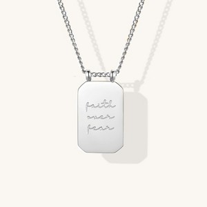 Faith Over Fear - Necklace Silver One Size - 1 of 4