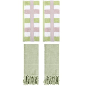 REGALWOVEN 4 Pcs Cotton Bathroom Hand Towels for Home Decoration - 1 of 4
